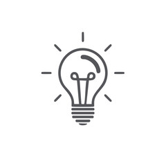 Light bulb icon symbol representing a bright idea creativity innovation solution and thinking process