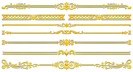 Fototapeta premium Border ornament set, Calligraphic border elements, Decorative pattern vector, Stylish frame outline, Luxury border vector, Retro ornament design, Flourish corner vector, Decorative scroll art, Fancy f