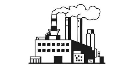 cartoon industry drawing, industrial plant silhouette, big factory vector, industrial estate drawing, manufacturing industry art, plant factory illustration, industrial machinery vector, factory with 