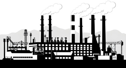 factory icon, cartoon factory, factory sketch, industry vector, factory silhouette, warehouse vector, production plant illustration, factory design, industrial site vector, factory clipart, energy pla