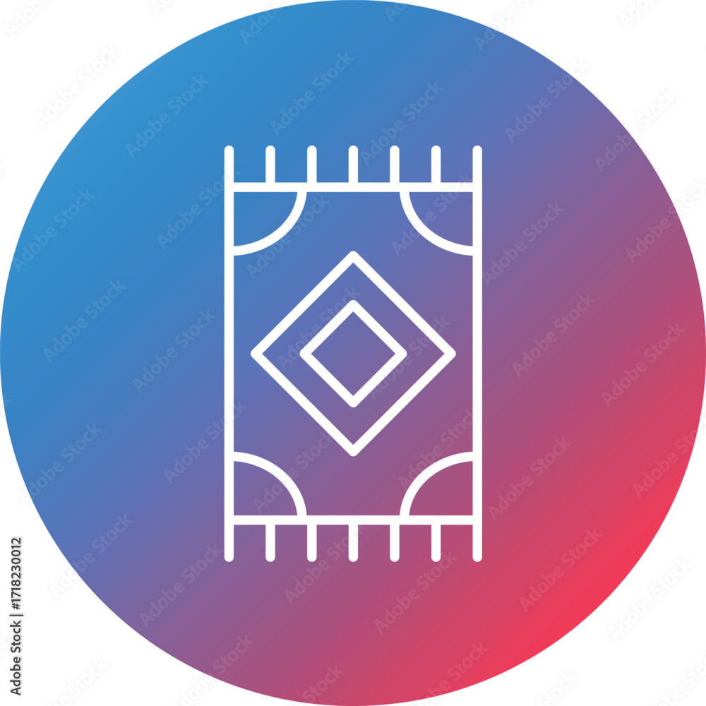 Poster carpet line gradient circle background icon