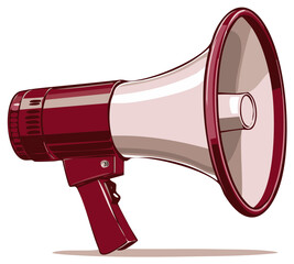 Megaphone Cartoon Illustration Announcment Public Address Loudspeaker Communication