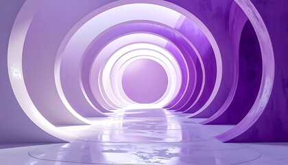 Abstract purple tunnel