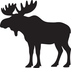  Moose Silhouette Vector Images 