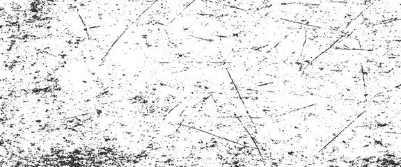 Black grunge dust texture with scratches and distressed noise effect on white background vector illustration.