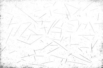 Black grunge dust texture with scratches and distressed noise effect on white background vector illustration.