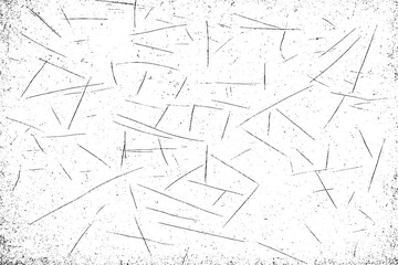 Black grunge dust texture with scratches and distressed noise effect on white background vector illustration.