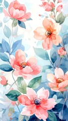 Watercolor floral art