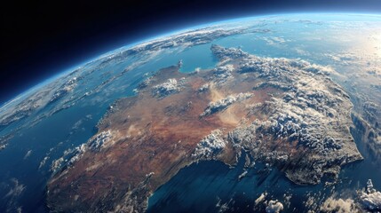 earth view from space australian coast