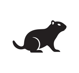 Prairie dog Silhouette Vector Graphics 