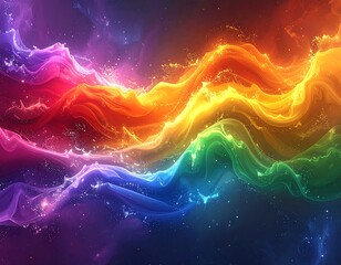 Abstract rainbow waves in space