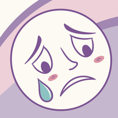 Sad face emoji expressing sorrow and disappointment