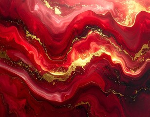 Abstract red and gold marble texture