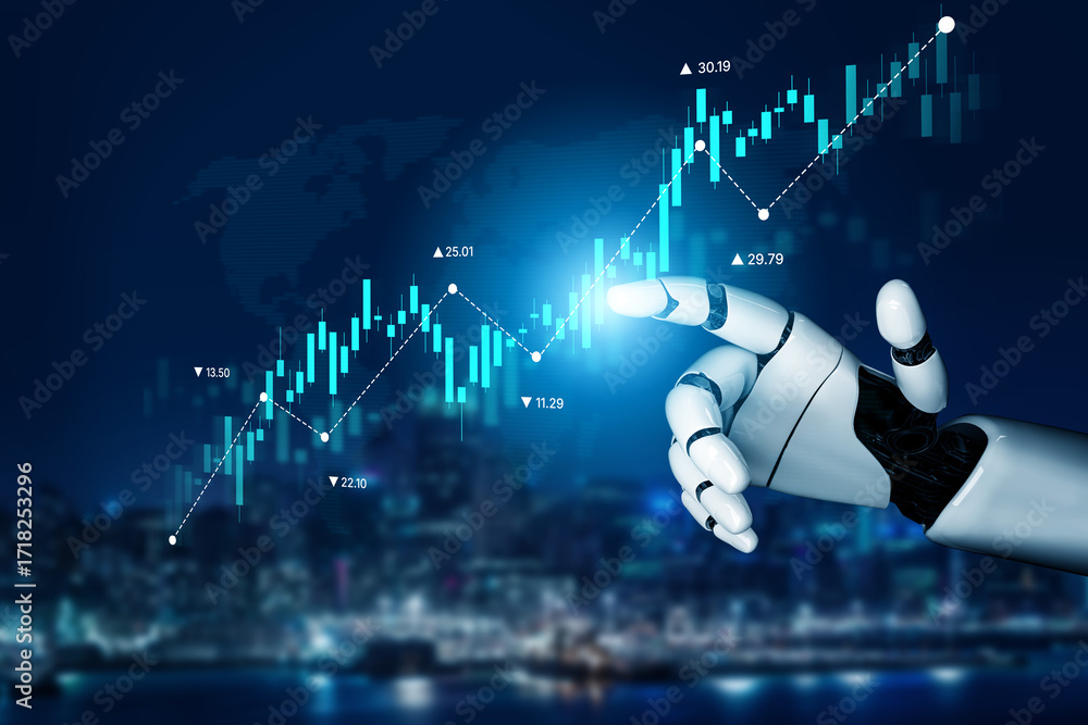 Aufkleber ai tools analyze stock market data through dynamic chart visualization to forecast price trends and 