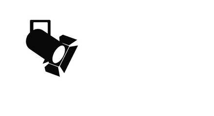 A simple spotlight illustration against a plain white background presented clearly