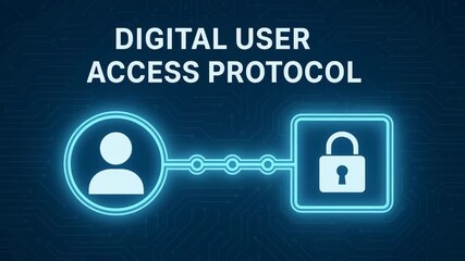 A visual representation of digital user access protocol, showcasing secure user authentication and data protection. - Powered by Adobe
