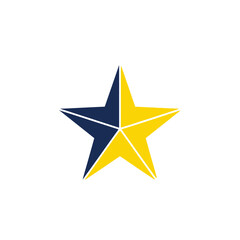 Obraz premium A vibrant yellow and dark blue five pointed star illustration