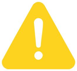 Yellow Triangular Warning Sign With Exclamation Point Symbol Alerting Danger Ahead