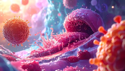 Abstract representation of cellular interaction