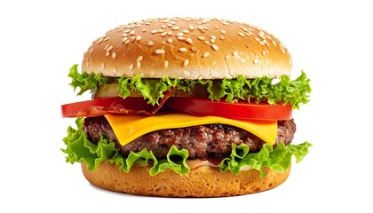 Close-up of a juicy hamburger