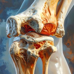 Close-up of a knee joint