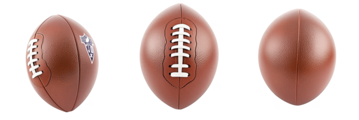 Realistic American football with detailed texture and laces for sports enthusiasts, detailed object