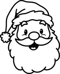 Traditional Santa Claus with beard, classic Christmas holiday character