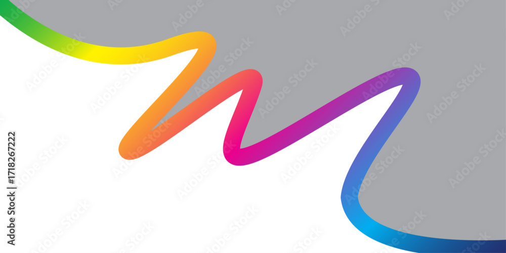 Poster modern abstract gradient wave fluid colorful shape dynamic curve background illustration.
