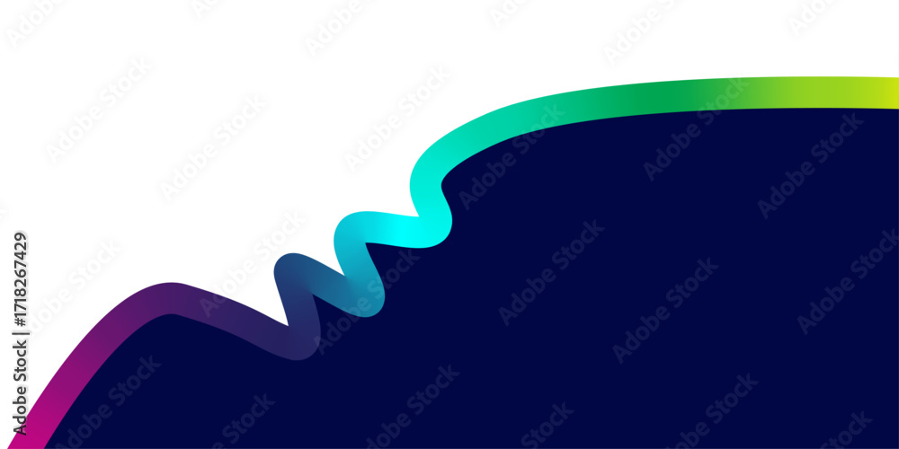 Poster modern abstract gradient wave fluid colorful shape dynamic curve background illustration.