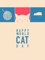 Poster or banner dedicated to World Car Day. Vector illustration.