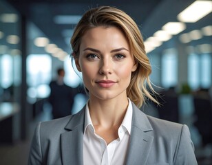 Confident businesswoman in modern office (7)