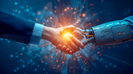Human and Robot Handshake: A Futuristic Partnership