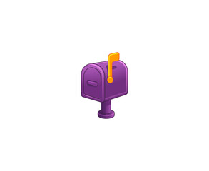 Vector illustration of a mailbox isolated on white background	
