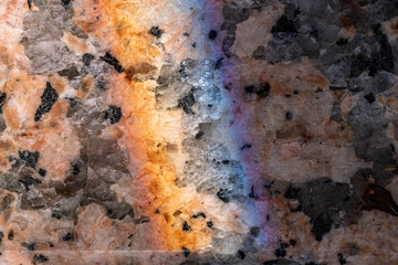 Gros plan sur les détails du marbre rose