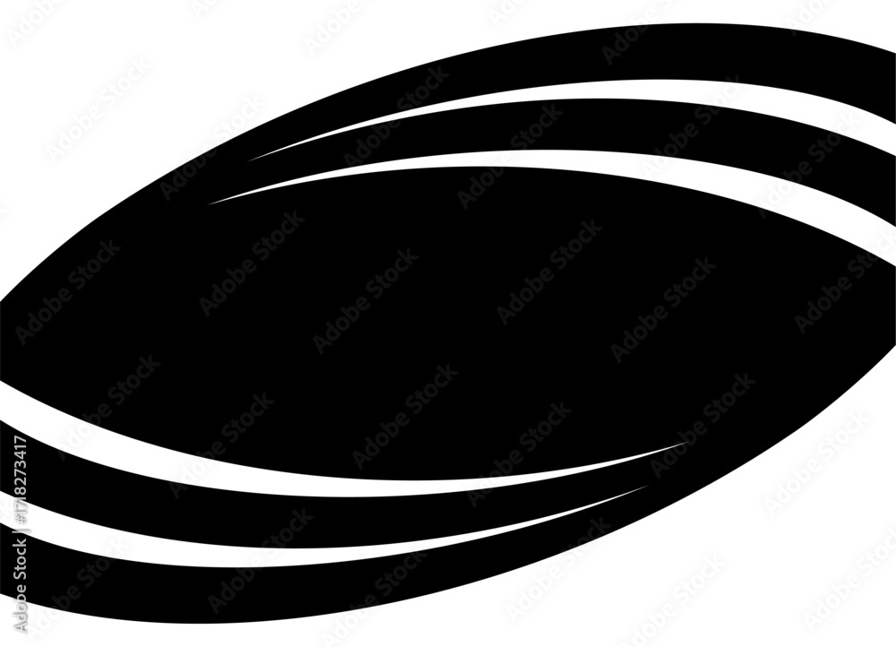 Poster symmetrical black on white background vector pattern of curved thick lines. sports design element. l