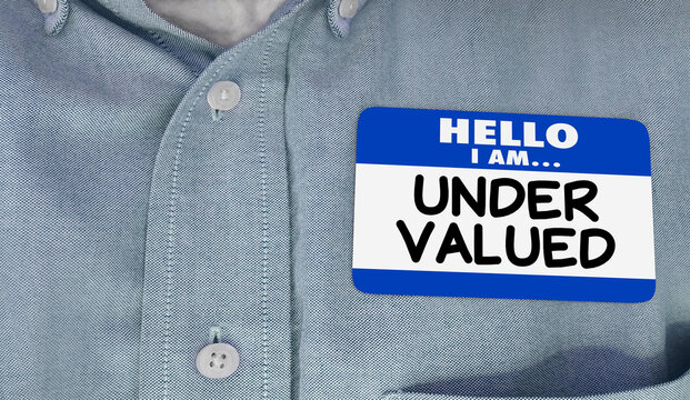 Hello I Am Undervalued Employee Name Tag Unappreciated Overlooked 3d Illustration