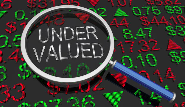 Undervalued Stocks Top Picks High Potential Future Growth Magnifying Glass 3d Illustration