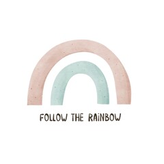 cartoon rainbow. Colorful illustration, flat style. design for cards, print, posters, logo, cover	
