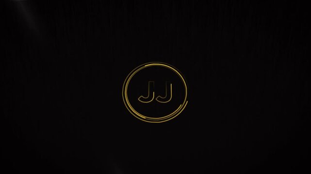 Elegant Golden Monogram Logo Design with JJ Initials