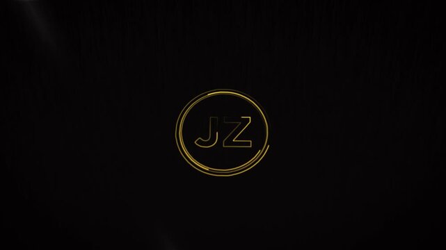 Elegant Gold Monogram Logo Design JZ Initials