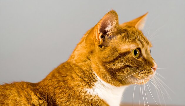 Ginger cat profile - Powered by Adobe