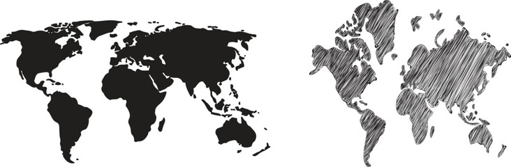vector illustration of a world map