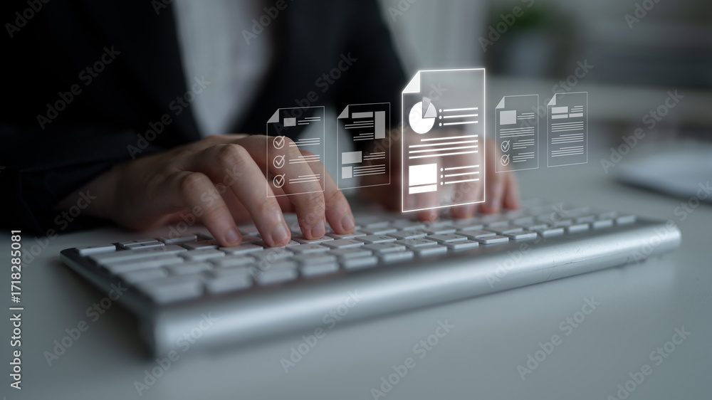 Poster cloud-based document systems improve access, security, and workflow, enabling paperless, productive 