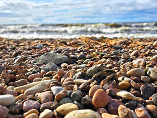 Pebbles on the beach of the Baltic Sea
