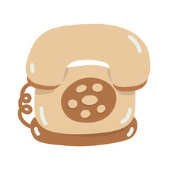 vector illustration of a vintage telephone. vintage telephone. vector illustration of a retro telephone. retro phone. telephone. Y2K collection. 90's icon. Y2K elements. Cute vintage icon.