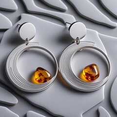 jewelry, earrings, natural stones