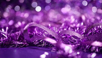 Glamorous Violet Tinsel Shimmering With Sparkle And Shine Stunning And Elegant An Eye Catching Addition To Any Holiday Decor Or Special Occasion