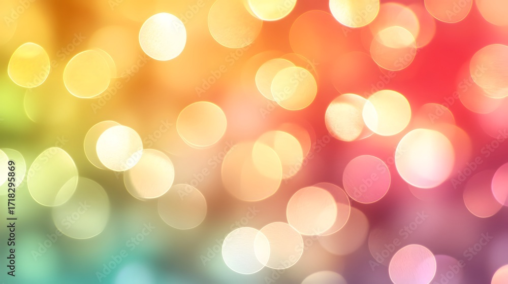 Aufkleber a vibrant display of soft-focus circles in a spectrum of pastel colors creates a cheerful and playfu