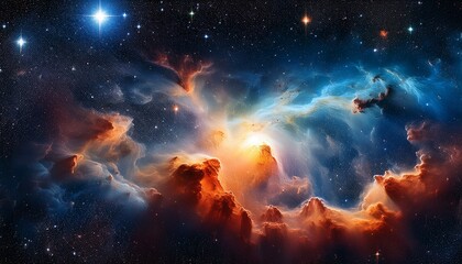 Cosmic Canvas Deep Space Nebulae And Stellar Dust