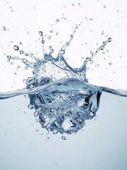 Crystal clear water splash